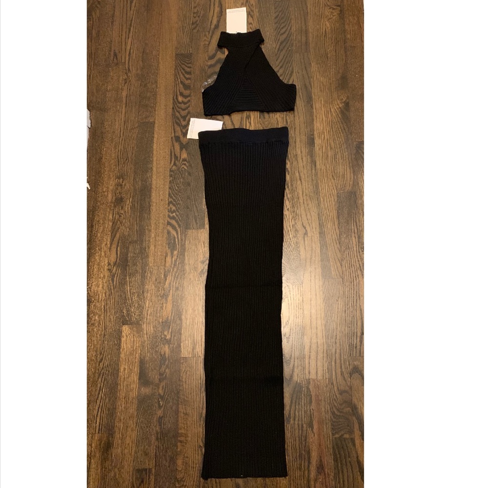 Naked Wardrobe crop top high waist midi skirt set - Picture 8 of 8